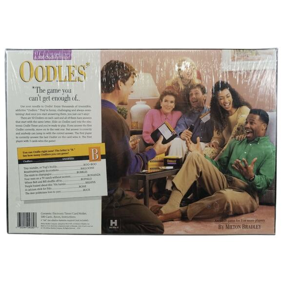 NEW OODLES game you can't get enough of by Milton Bradley vintage 1992 sealed - Picture 2 of 2